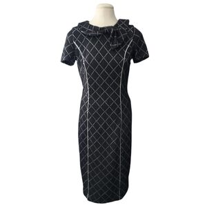 Tatyana Dress Vintage Retro Rockabilly Pinup 1950’s Style Swing Office Argyle